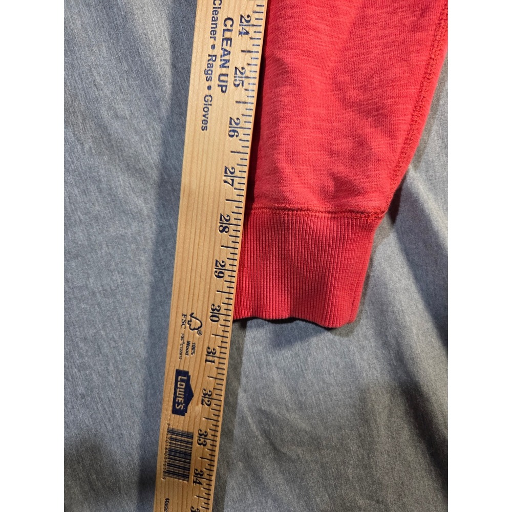 Converse All Star Mens Large Red Raglan Crewneck Sweatshirt Logo Pullover L - Picture 8 of 8